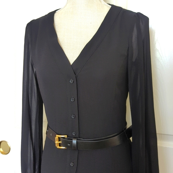 MICHAEL Michael Kors Women's Kate Belted Button-Down Midi Dress - Picture 4 of 9